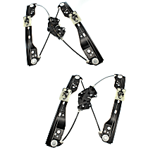 Front, Driver and Passenger Side Power Window Regulator, Without Motor