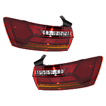 Driver and Passenger Side Halogen/LED Tail Light, With bulb(s), OE Replacement