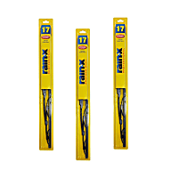 Front, Driver and Passenger Side and Rear Professional Series Wiper Blades, Driver and Passenger Side - 17 in.; Rear - 17 in.
