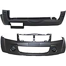 Front and Rear Primed Bumper Cover