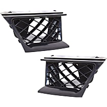 Driver and Passenger Side Grille Assemblies, Black Shell and Insert, Grille