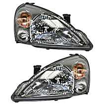 Driver and Passenger Side Halogen Headlight, Without bulb(s), OE Replacement