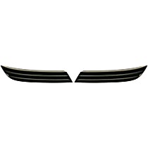 Front, Driver and Passenger Side, Outer Bumper Grilles, Black