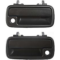 Front, Driver and Passenger Side Exterior Door Handle, Textured Black, With Key Hole