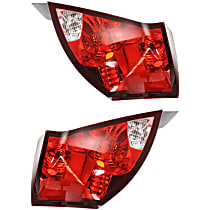 Driver and Passenger Side Tail Lights, Without bulb(s), Halogen