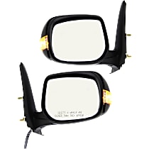 Driver and Passenger Side Mirror, Power, Manual Folding, Non-Heated, Paintable, In-housing Signal Light, Without memory, Without Puddle Light, Without Auto-Dimming, Without Blind Spot Feature