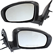 Driver and Passenger Side Mirrors, Power, Manual Folding, Non-Heated, Paintable, In-housing Signal Light, No Memory, No Puddle Light, No Auto-Dimming, No Blind Spot Feature