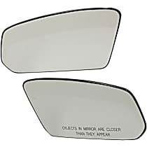 Driver and Passenger Side Mirror Glass, Non-Heated, Without Blind Spot Feature Without Turn Signal Light