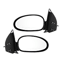Driver and Passenger Side Mirror, Manual Adjust, Non-Heated, Paintable, Non-Folding, No Signal Light, No Blind Spot Feature, No Memory, No Puddle Light, No Auto-Dimming