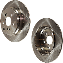 Rear Brake Disc, Plain Surface, Solid, 5 Lugs, 334.01 mm, Base, 3.7L 6Cyl, Pro-Line Series