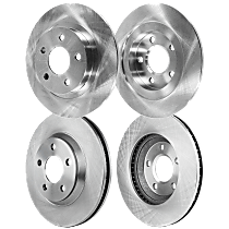 Front and Rear Brake Disc, Plain Surface, Vented, 5 Lugs Pro-Line Series