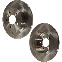 Rear Brake Disc, Plain Surface, Solid, 5 Lugs, Sedan, Pro-Line Series