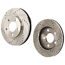 Front Brake Disc, Cross-drilled and Slotted, Vented, 5 Lugs, 277.88 mm, Pro-Line Series