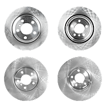 Front and Rear Brake Disc, Plain Surface, Vented, 5 Lugs, mfrbodycodename : F1, 3.0L 6Cyl, Pro-Line Series
