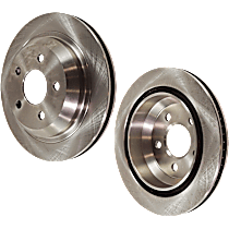 Rear Brake Disc, Plain Surface, Vented, 5 Lugs, 305.05 mm, 3.8L 6Cyl, Pro-Line Series