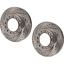 Front Brake Disc, Cross-drilled and Slotted, Vented, 12 Lugs, 293.4 mm,  Disc Brakes, 6.0L 8Cyl, Pro-Line Series