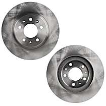 Front Brake Discs, Plain Surface, Vented, 5 Lugs, 11.93 in. Disc Diameter, For Models With Standard Suspension, Pro-Line Series