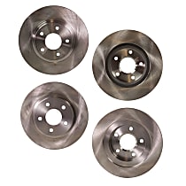 Front and Rear Brake Disc, Plain Surface, Vented, 5 Lugs Pro-Line Series