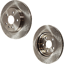 Rear, Driver and Passenger Side Brake Disc, Plain Surface, Vented, 5 Lugs, 314.96 mm,, Pro-Line Series