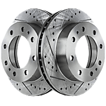 Front Brake Disc, Cross-drilled and Slotted, Vented, 8 Lugs, 324.87 mm, Limousine, Pro-Line Series