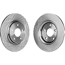 Rear Brake Disc, Plain Surface, Solid, 5 Lugs, 327.91 mm, Dual Piston Front Cal., Tradesman, 3.6L 6Cyl, Pro-Line Series