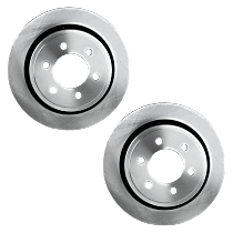 Rear Brake Disc, Plain Surface, Vented, 6 Lugs, 347.98 mm, With Manual Parking Brake, Pro-Line Series
