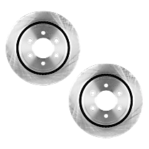 Rear Brake Discs, Plain Surface, Vented, 6 Lugs, 13.23 in. OD, Electric Parking Brake, Pro-Line Series