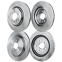 Front and Rear Brake Disc, Plain Surface, Vented, 5 Lugs, 325mm Front Disc, Base Brakes, Caliper Parking Brake, 3.7L 6Cyl, Pro-Line Series