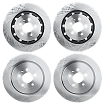 Front and Rear Brake Disc, Plain Surface, Vented, 5 Lugs, 352.04 mm, Pro-Line Series