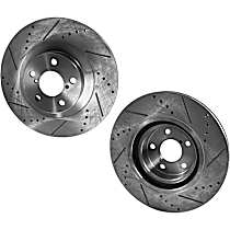 Front Brake Disc, Cross-drilled and Slotted, Vented, 5 Lugs, 293.88 mm, 3.0L 6Cyl, Pro-Line Series