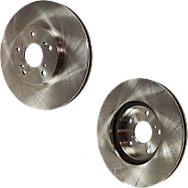Front Brake Discs, Plain Surface, Vented, 5 Lugs, 11.81 in. Disc Diameter, Standard Front Caliper, Pro-Line Series