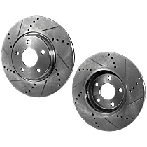Front Brake Disc, Cross-drilled and Slotted, Vented, 5 Lugs, 320 mm, 3.5L 6Cyl, Pro-Line Series