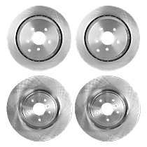 Front and Rear Brake Disc, Plain Surface, Vented, 5 Lugs, Pro-Line Series