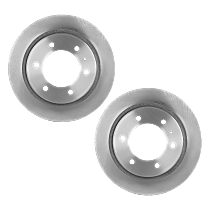 Rear, Driver and Passenger Side Brake Disc, Plain Surface, Vented, 6 Lugs, 313.44 mm, Pro-Line Series