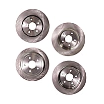 Front and Rear Brake Disc, Plain Surface, Vented - Front; Solid - Rear, 5 Lugs, Limited, 4.7L 8Cyl, Pro-Line Series