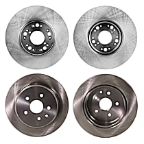 Rear Brake Disc, Plain Surface, Vented - Front; Solid - Rear, 5 Lugs, 4.3L 8Cyl, Pro-Line Series