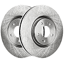 Front, Driver and Passenger Side Brake Disc, Plain Surface, Vented, 5 Lugs, 320.04 mm, 2.0L 4Cyl, Pro-Line Series