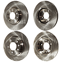 Front and Rear Brake Disc, Plain Surface, 5 Lugs