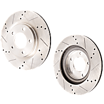 Front Brake Disc, Cross-drilled and Slotted, Vented, 5 Lugs, 294 mm, 2.0L 4Cyl, Pro-Line Series