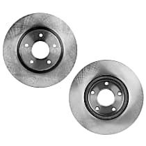 Front Brake Discs, Plain Surface, 5 Lugs, 2-Wheel Set
