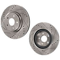 Front Brake Disc, Cross-drilled and Slotted, Vented, 5 Lugs, 320 mm, S, 3.5L 6Cyl, Pro-Line Series