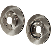 Front and Rear Brake Disc, Plain Surface, Vented, 5 Lugs 11.23 in. Pro-Line Series