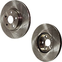 Front Brake Disc, Plain Surface, Vented, 5 Lugs, Pro-Line Series