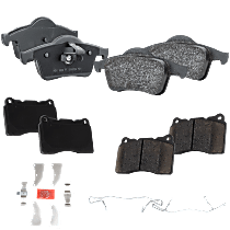 Front and Rear Brake Pad Sets, Pro-Line Series, Ceramic - Front; Organic - Rear Pad Material