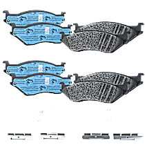 Front and Rear Brake Pad Sets, Pro-Line Series, Semi-Metallic Pad Material