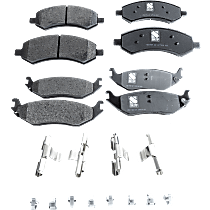 Front and Rear Brake Pad Sets, Pro-Line Series, Semi-Metallic Pad Material