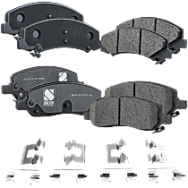 Front and Rear Ceramic Brake Pad Set, Except Heavy Duty Brakes, Pro-Line Series