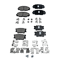Front and Rear Ceramic Brake Pad Set, All Wheel Drive, Pro-Line Series