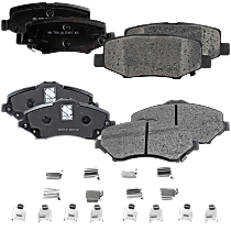 Front and Rear Brake Pad Sets, Pro-Line Series, Semi-Metallic - Front; Ceramic - Rear Pad Material