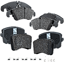 Front and Rear Organic Brake Pad Set, enginedesignationname: CAED, Pro-Line Series